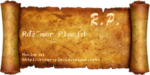 Römer Placid névjegykártya